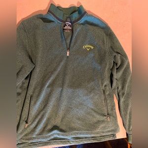 Callaway Men's Golf Weather Series 1/4 Zip Pullover, Heather Green- Large Mens